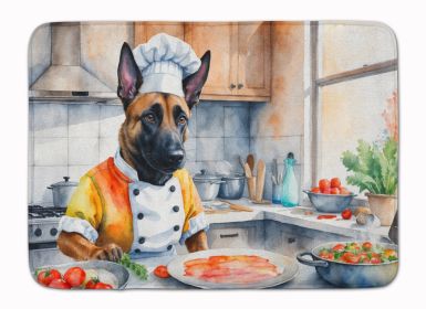 Belgian Malinois The Chef Memory Foam Kitchen Mat Machine Washable Anti-Fatigue Mat Cushion Comfort Bath Mat or Kitchen Rug